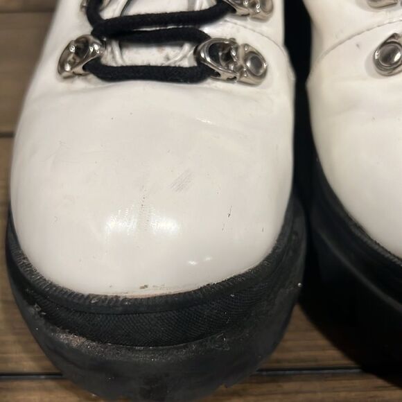 Jeffery Campbell white Czech combat boots size 8.5 - Picture 4 of 14